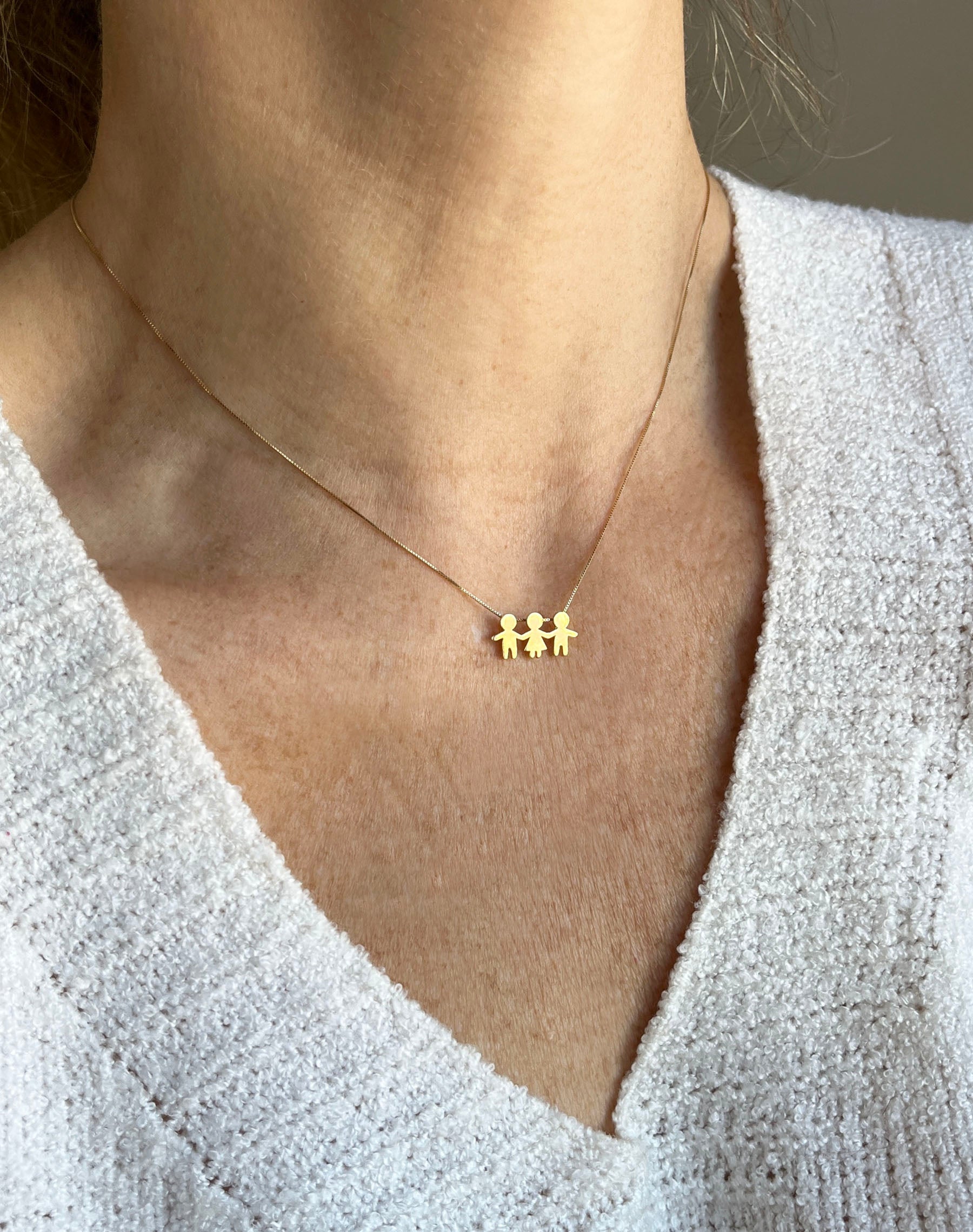 Colar Filhos em Ouro 18k