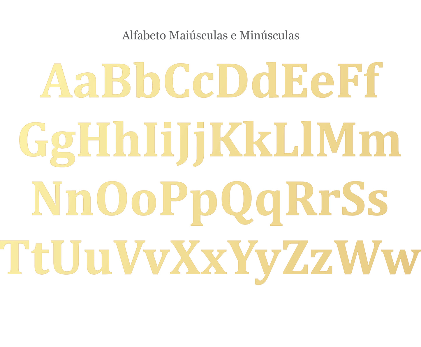 Colar Nome 4 Letras Ouro 18k