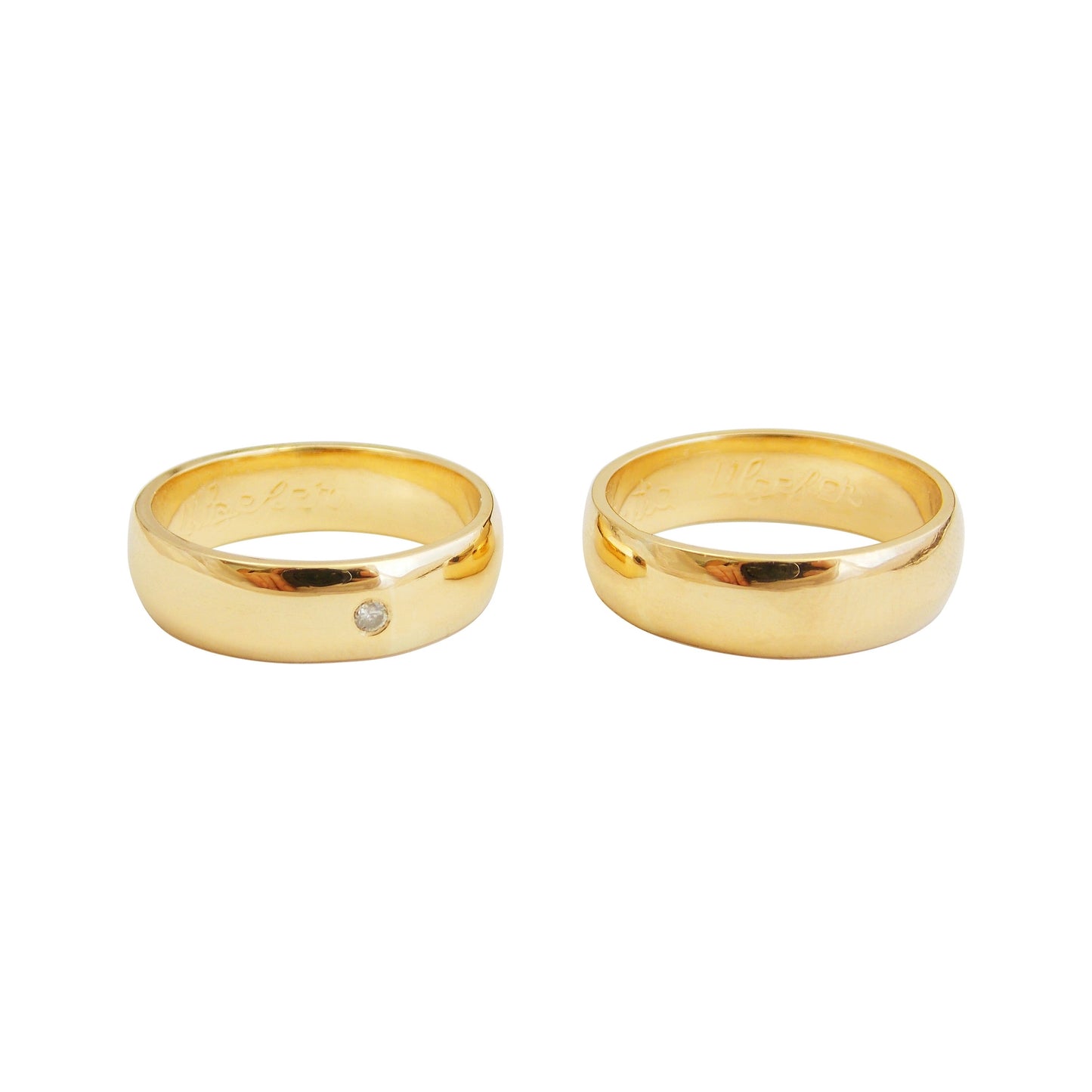Alianças de Casamento Larga Ouro 18k Diamante
