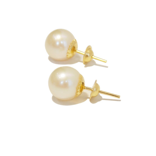 Brinco Pérola 9mm Ouro 18k