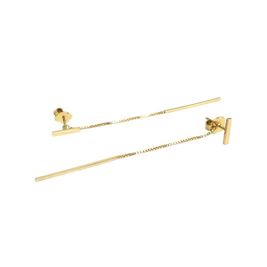 Brinco Barrinhas Ouro 18k