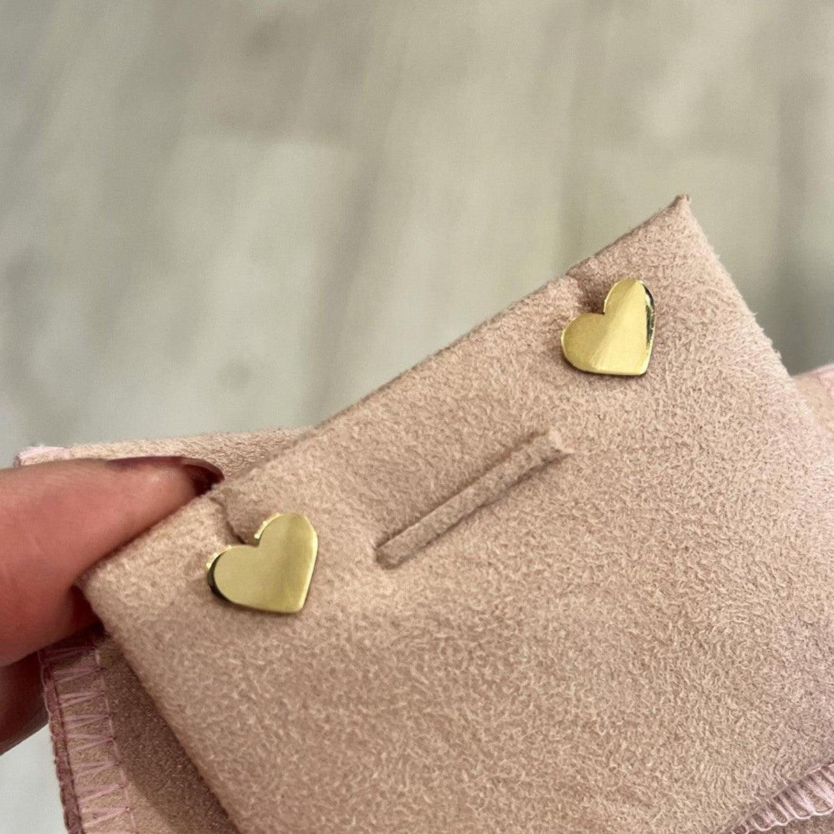 Brinco Coração Ouro 18k