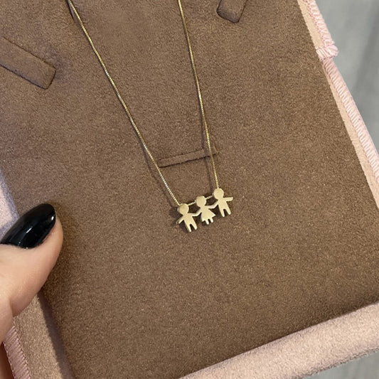 Colar Filhos de Mãozinha Ouro 18k no estojo