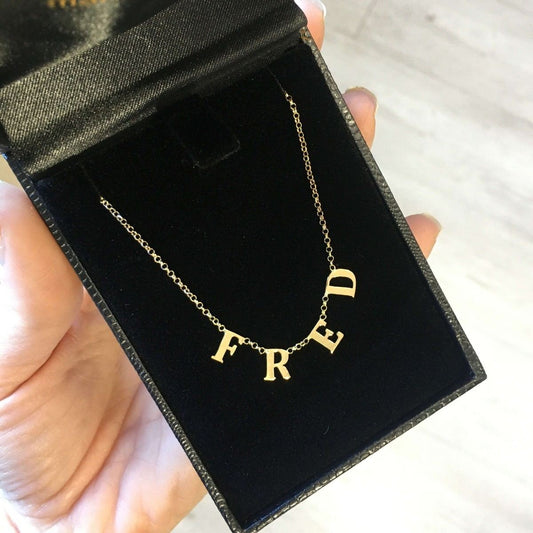 Colar Nome 4 Letras Ouro 18k