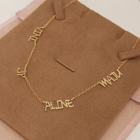 Colar Personalizado Nomes e Apelidos Ouro 18k