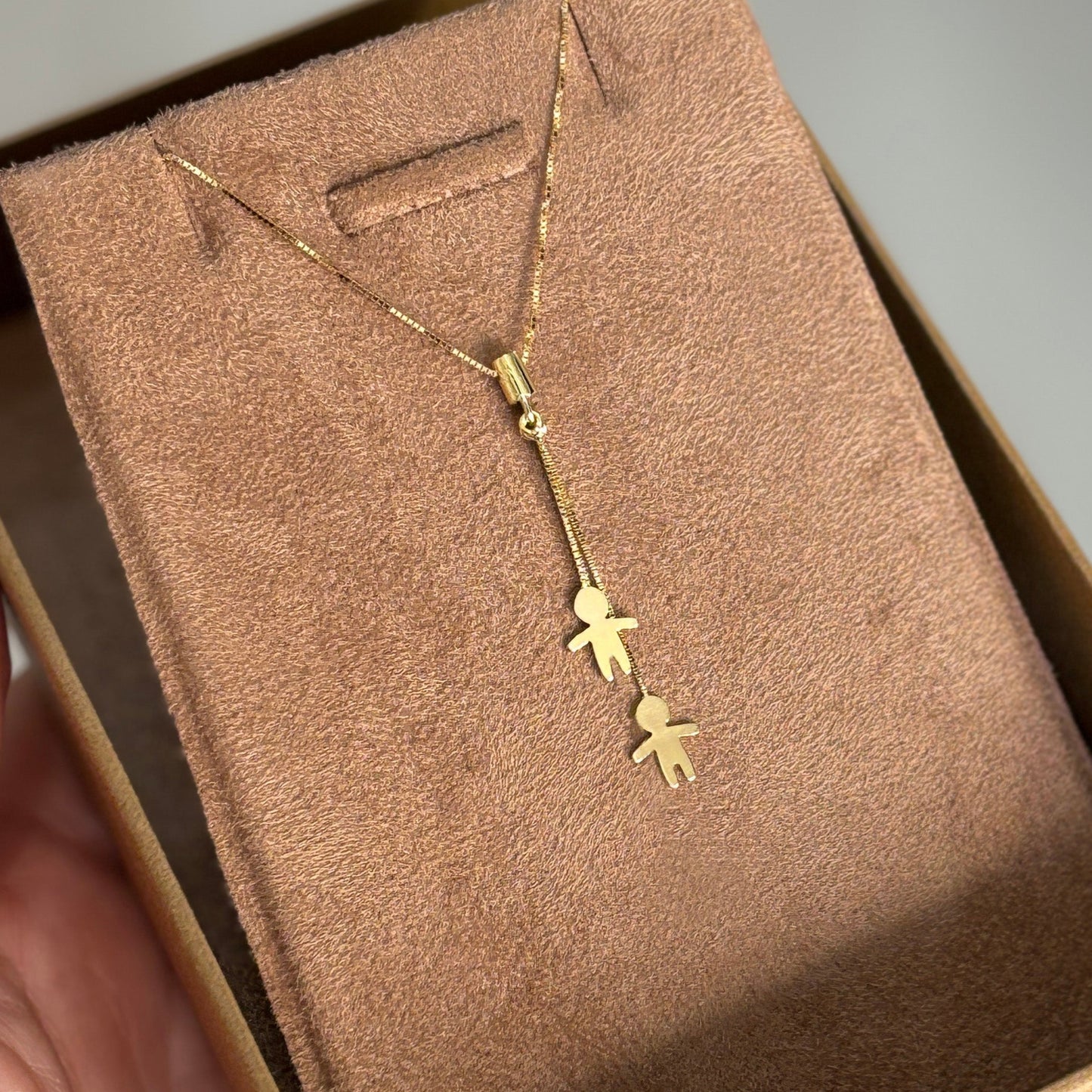 Colar Família Casal Filhos Ouro 18k