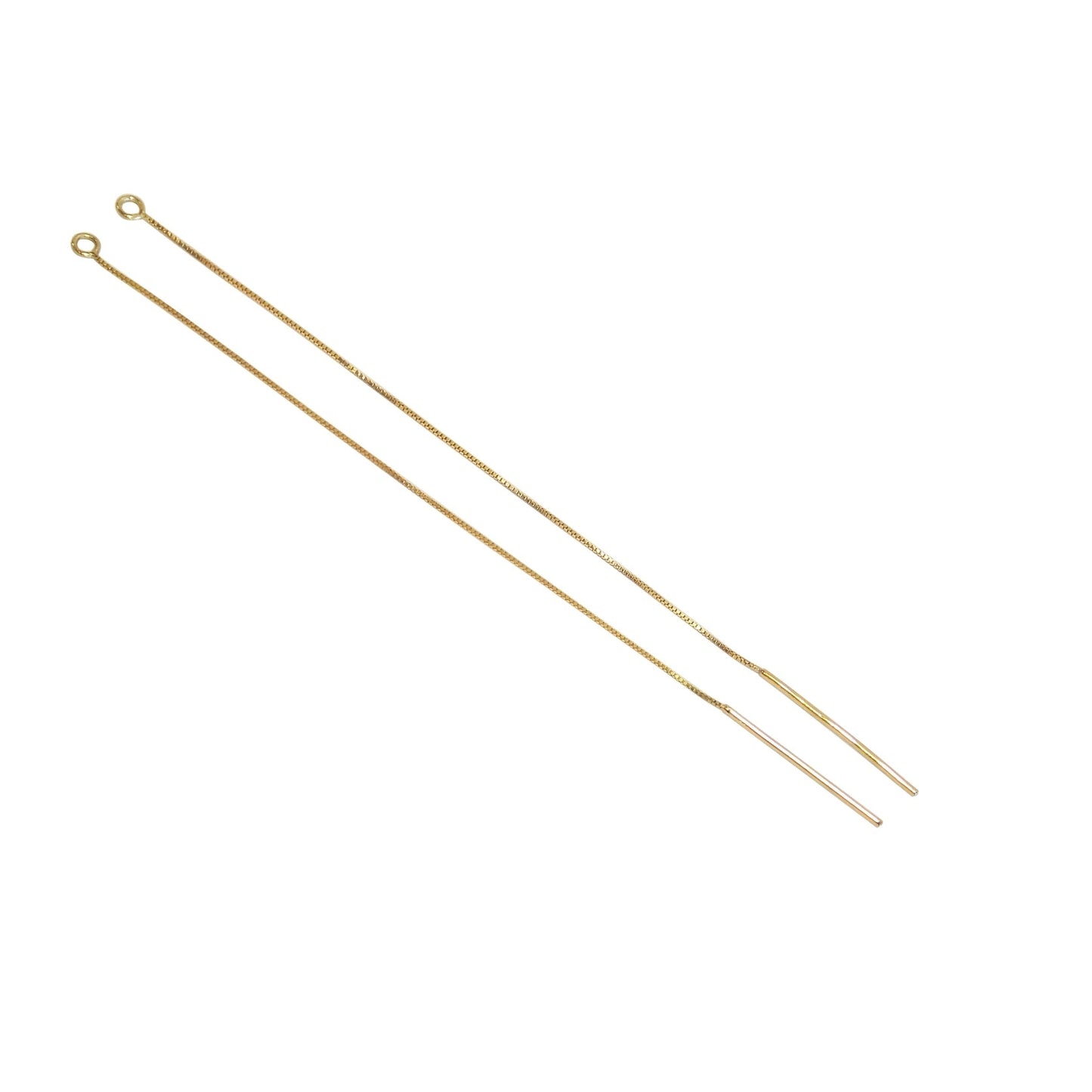 Fios de Brinco Corrente e Palito Ouro 18k