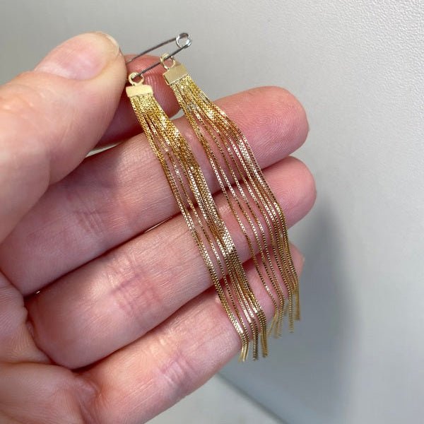 Franja 8 Fios Ouro 18k