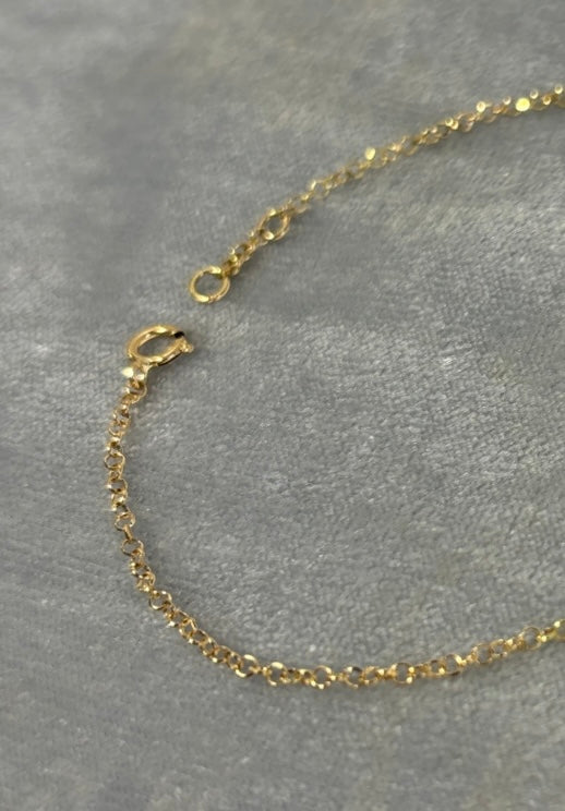 Tornozeleira Ouro 18k