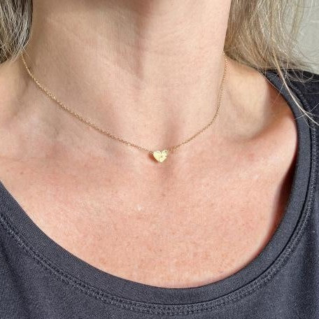 Colar Choker Coração Ouro 18k