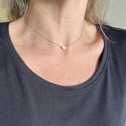 Colar Choker Coração Ouro 18k