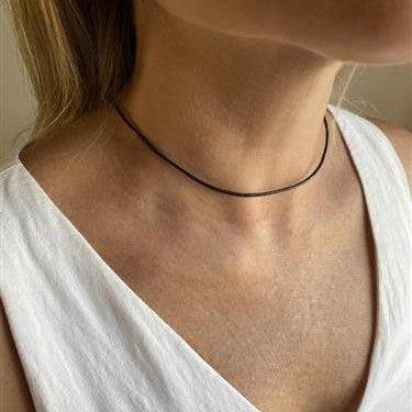 Colar Choker Courinho Ouro 18k