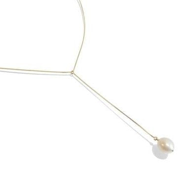 Colar Gravatinha Pérola Ouro 18k