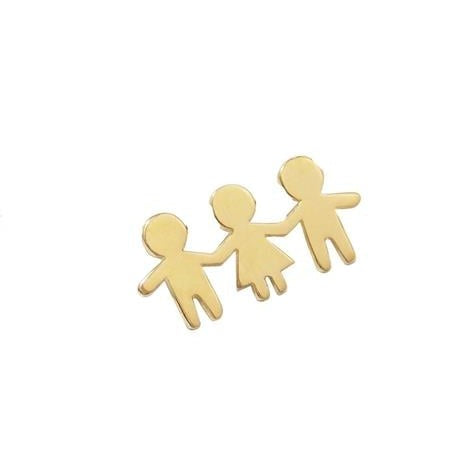 Pingente 3 Filhos de mãozinha Ouro 18k em fundo branco