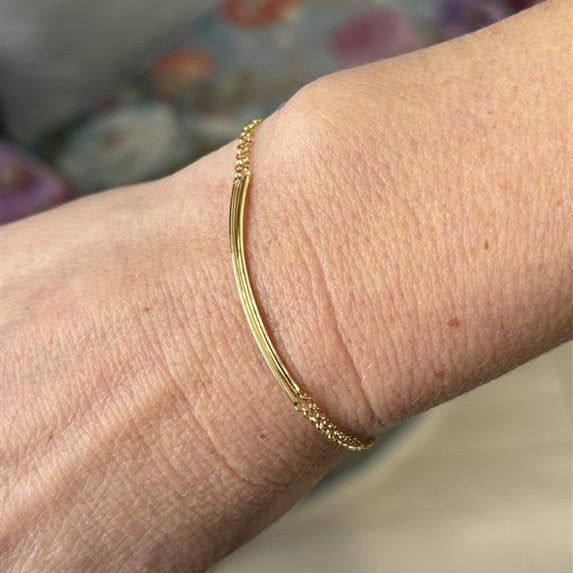 Pulseira Palito Fio Ouro 18k