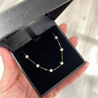 Pulseira de Ouro 18k Pérolas