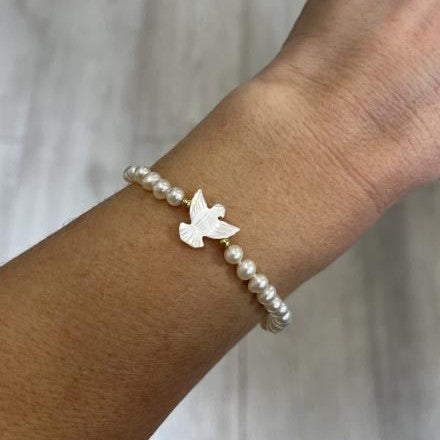 Pulseirinha de Pérolas Espírito Santo Ouro 18k
