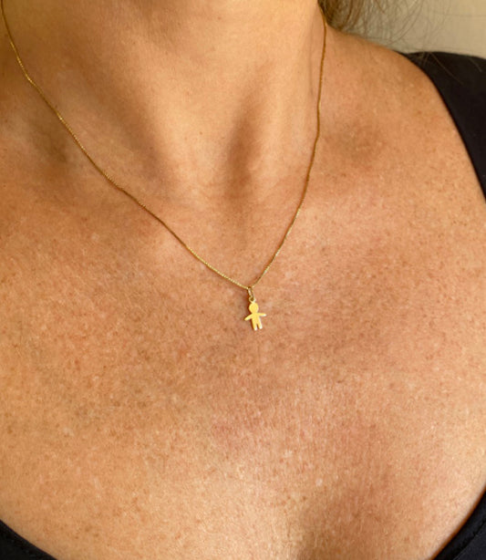 Pingente Menino Ouro 18k 8mm