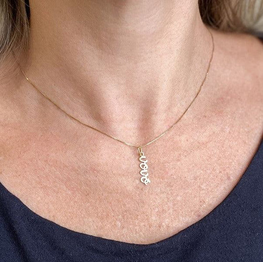 Pingente Palavra Vovó Ouro 18k