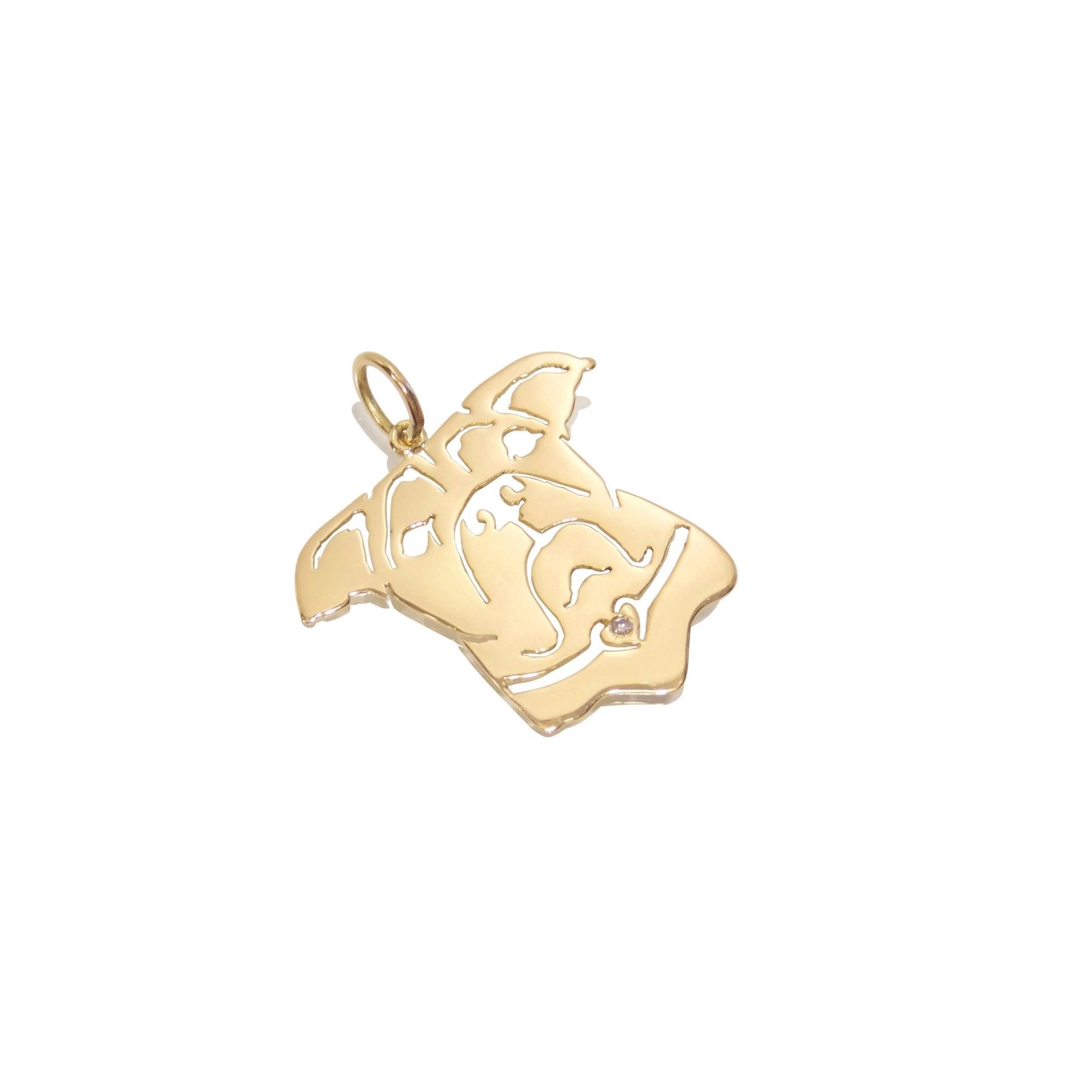 Pingente Pet Boxer Ouro 18k
