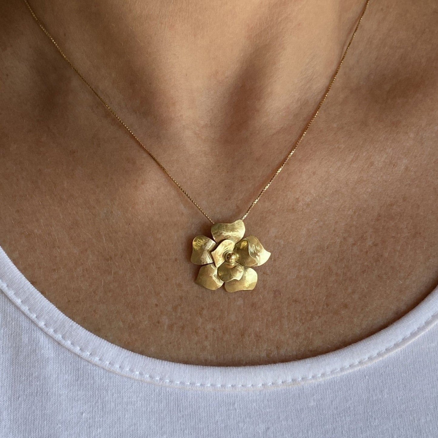 Pingente Flor Ouro 18K