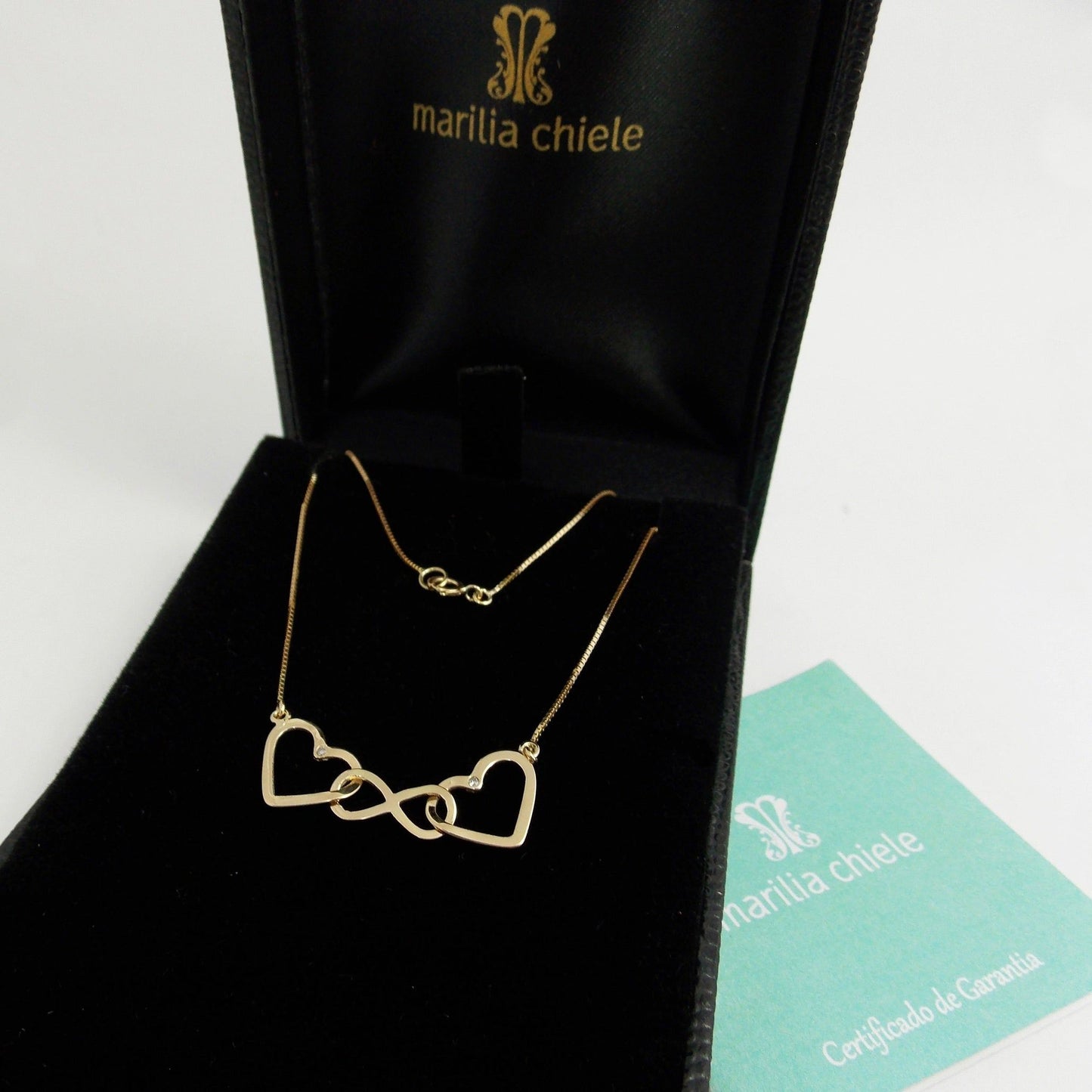 Pulseira de Ouro 18k Amor Infinito e Diamantes