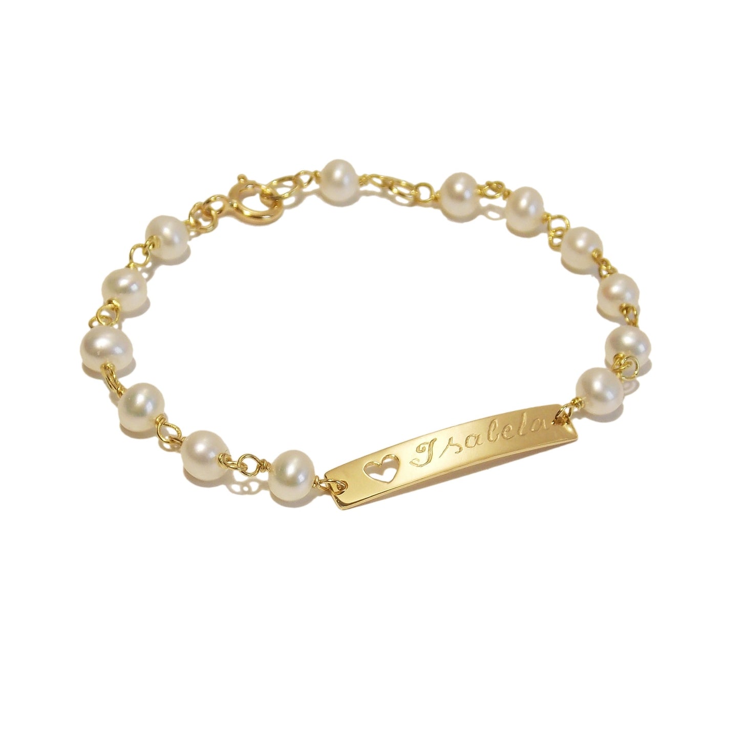Pulseira de Ouro Bebe Melindrosa Pérolas em fundo still