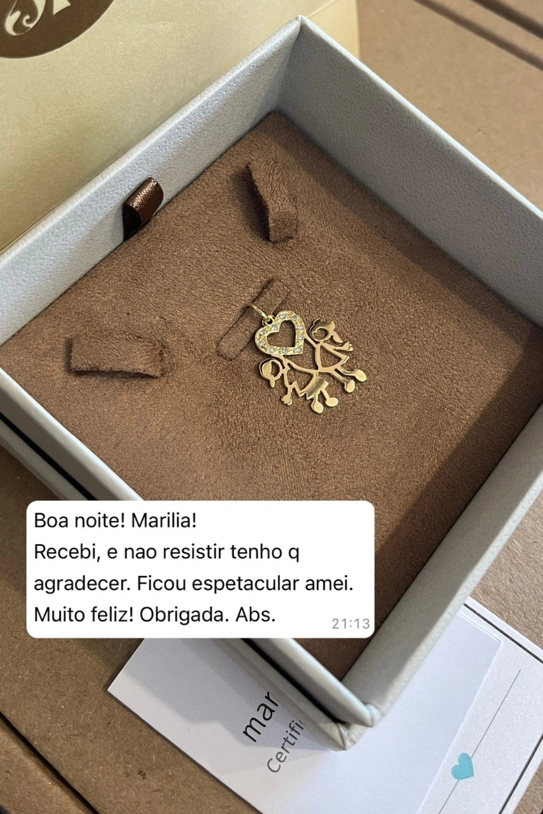 Review de cliente sobre sua compra.