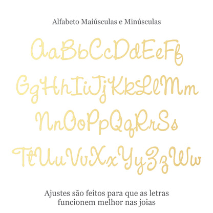 alfabeto com as letras do colar