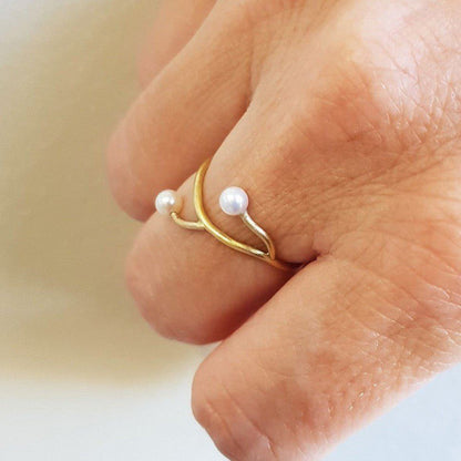 Anel de Ouro 18k Natureza no dedo