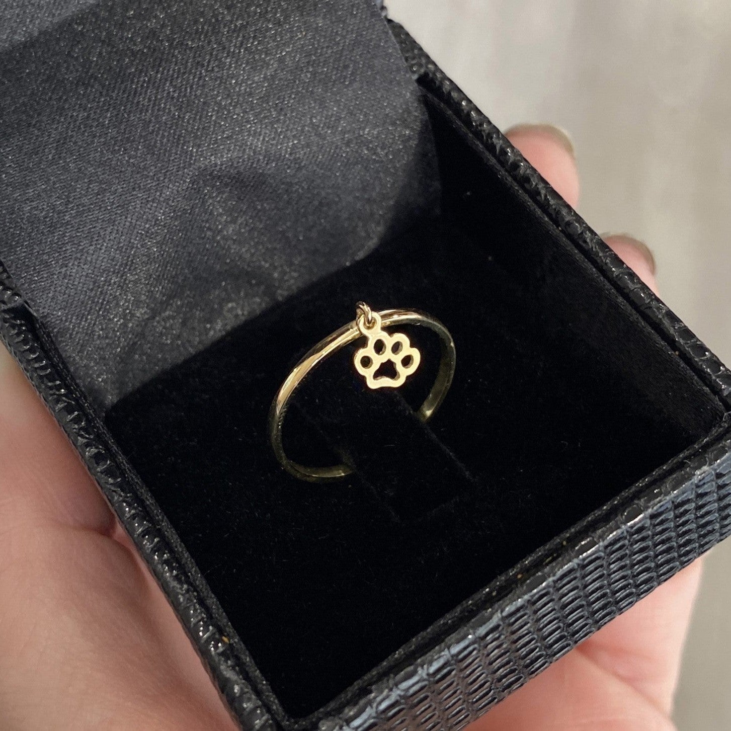 Anel Pingente Patinha Ouro 18k