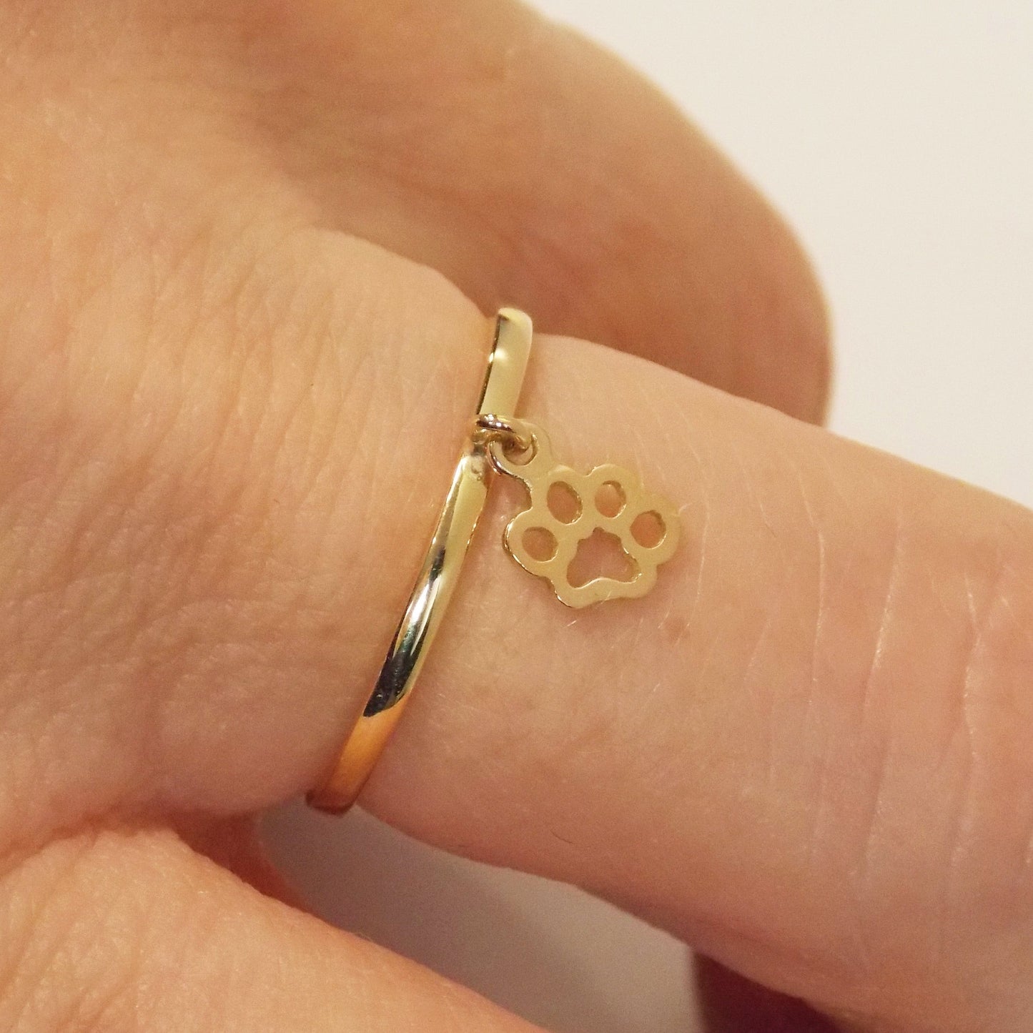 Anel Pingente Patinha Ouro 18k