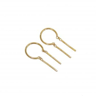 Brinco Argola Palitos Ouro 18k
