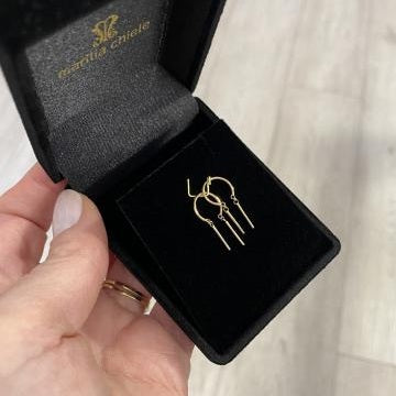 Brinco Argola Palitos Ouro 18k