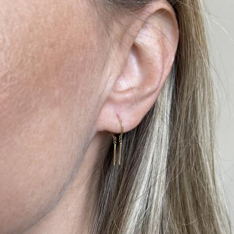 Brinco Argola Palitos Ouro 18k