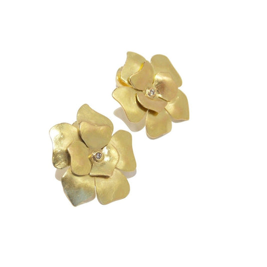 Brinco Flor Ouro 18k