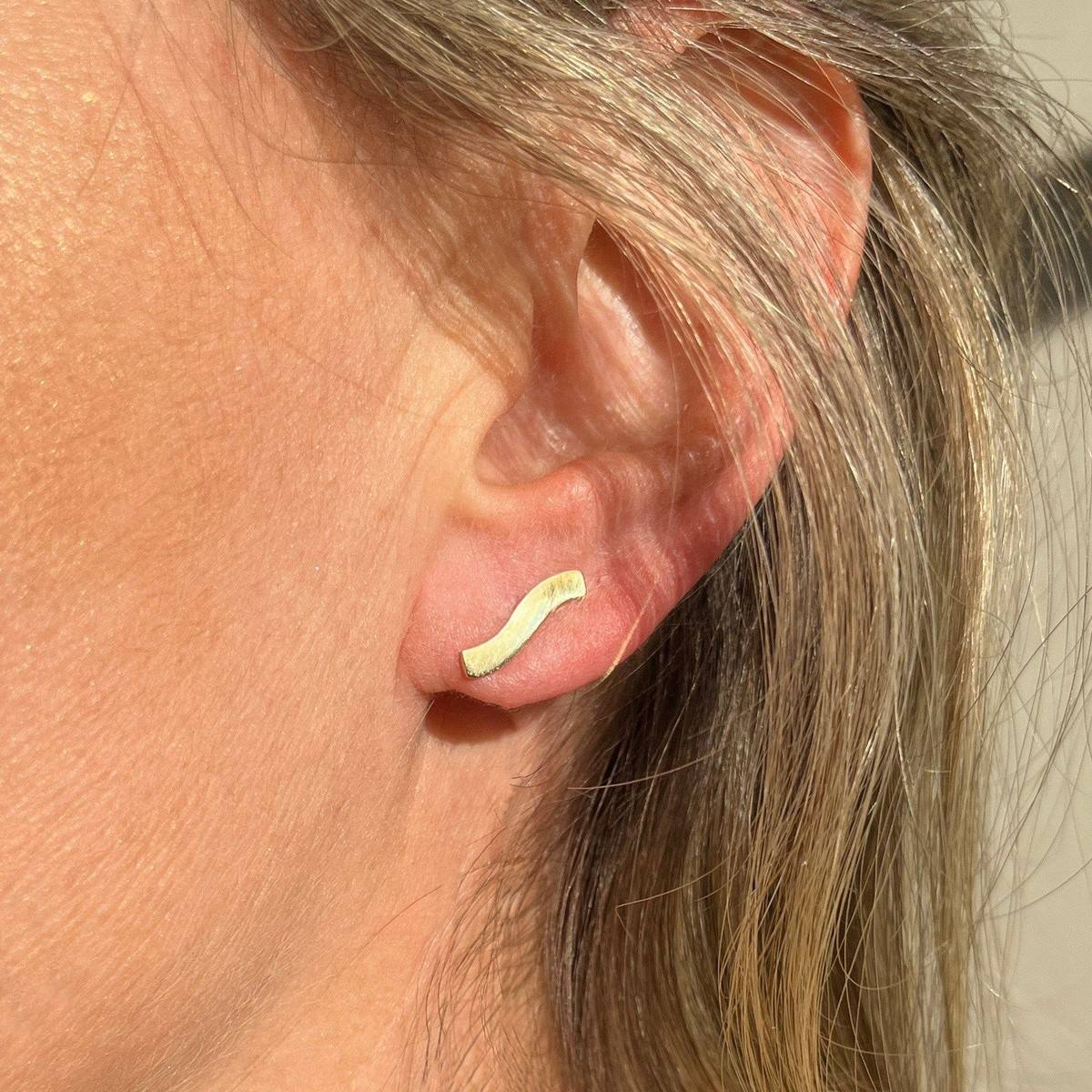 Brinco Ondinha Ouro 18k