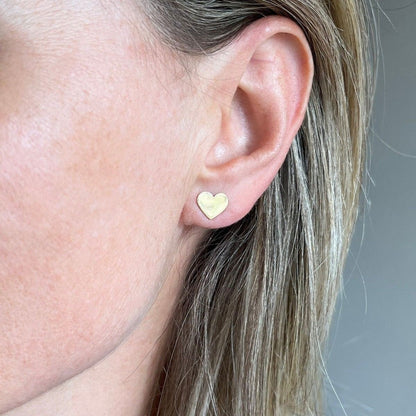 Brinco Coração Ouro 18k