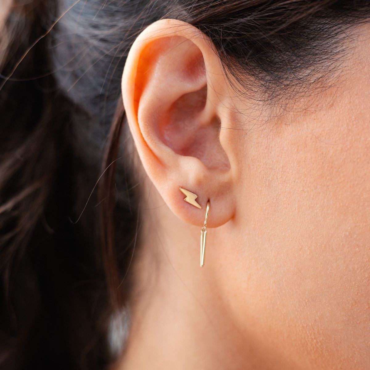 Brinco Raio Ouro 18k