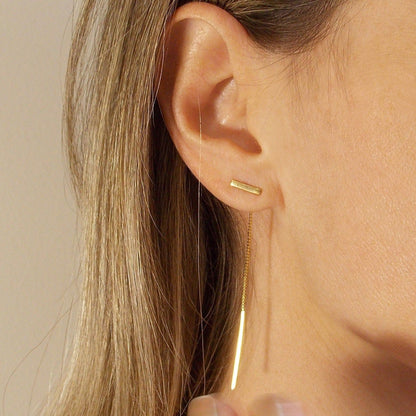 Brinco Barrinhas Ouro 18k