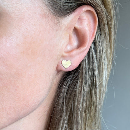 Brinco Coração Ouro 18k