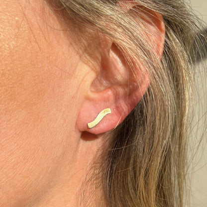 Brinco Ondinha Ouro 18k