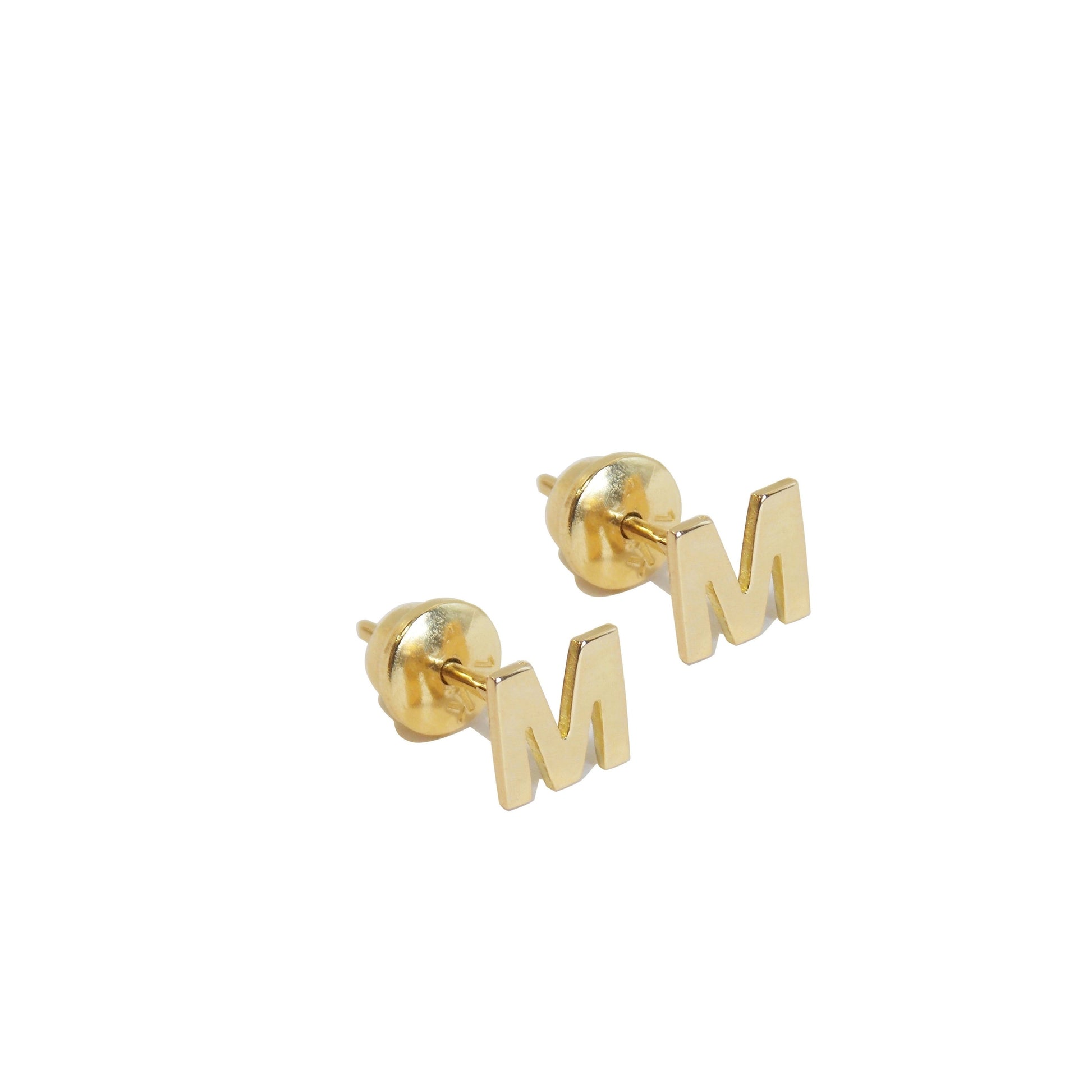 Brinco Letra Personalizada Ouro 18k