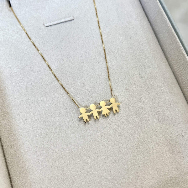 Colar 4 Filhos de Mãozinha Ouro 18k