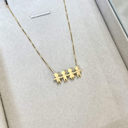 Colar 4 Filhos de Mãozinha Ouro 18k