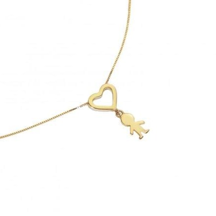 Colar Amor Menino Ouro 18k