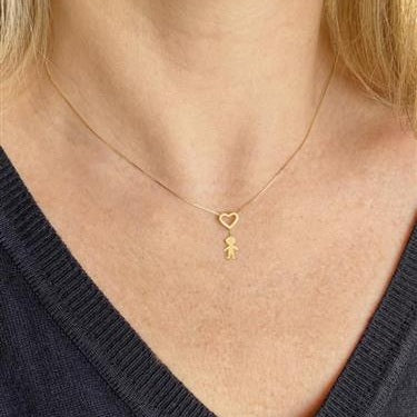 Colar Amor Menino Ouro 18k