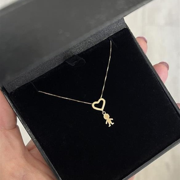 Colar Amor Menino Ouro 18k