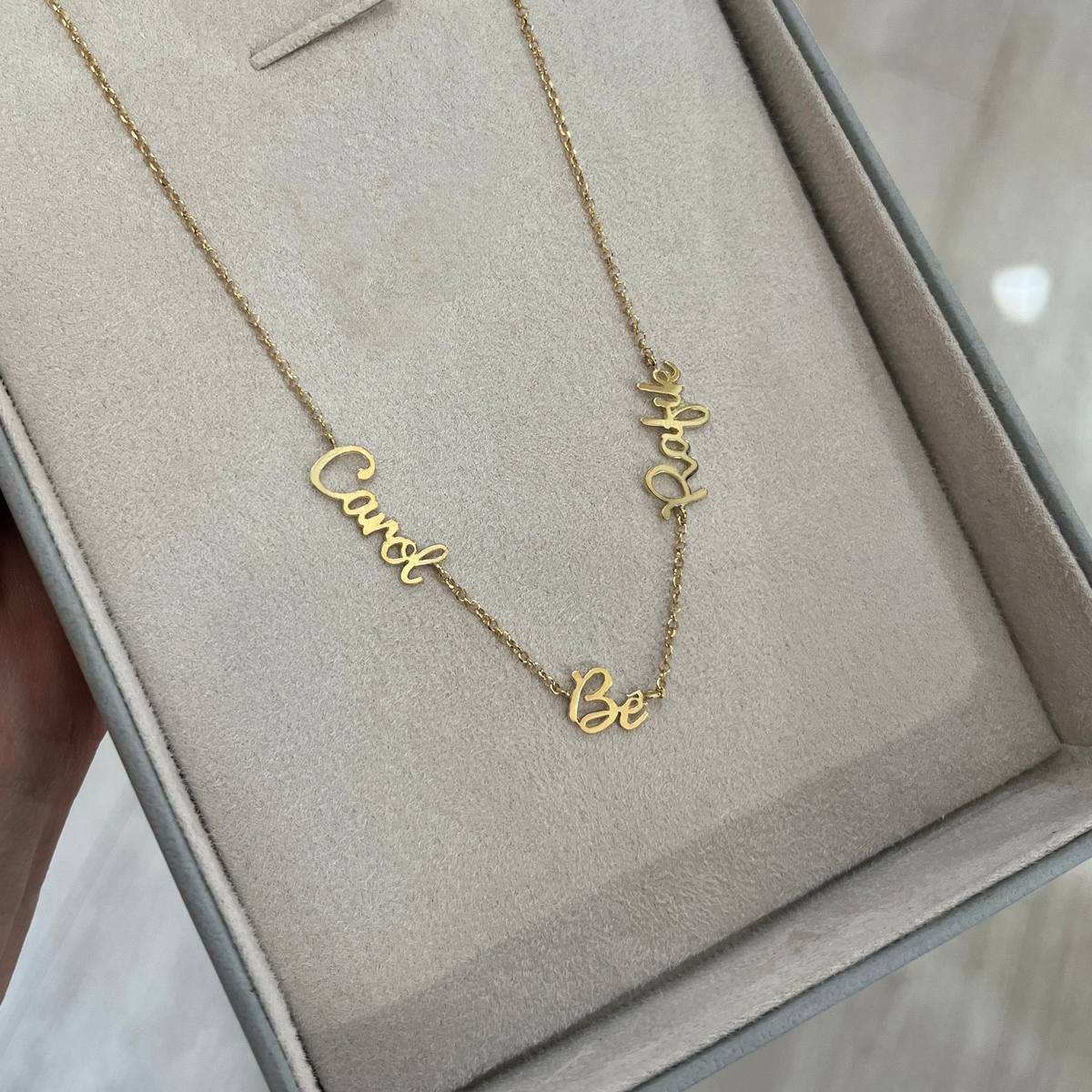 Colar Apelidos Personalizados Ouro 18k