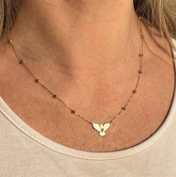 Colar Bolinhas Espírito Santo Ouro 18k